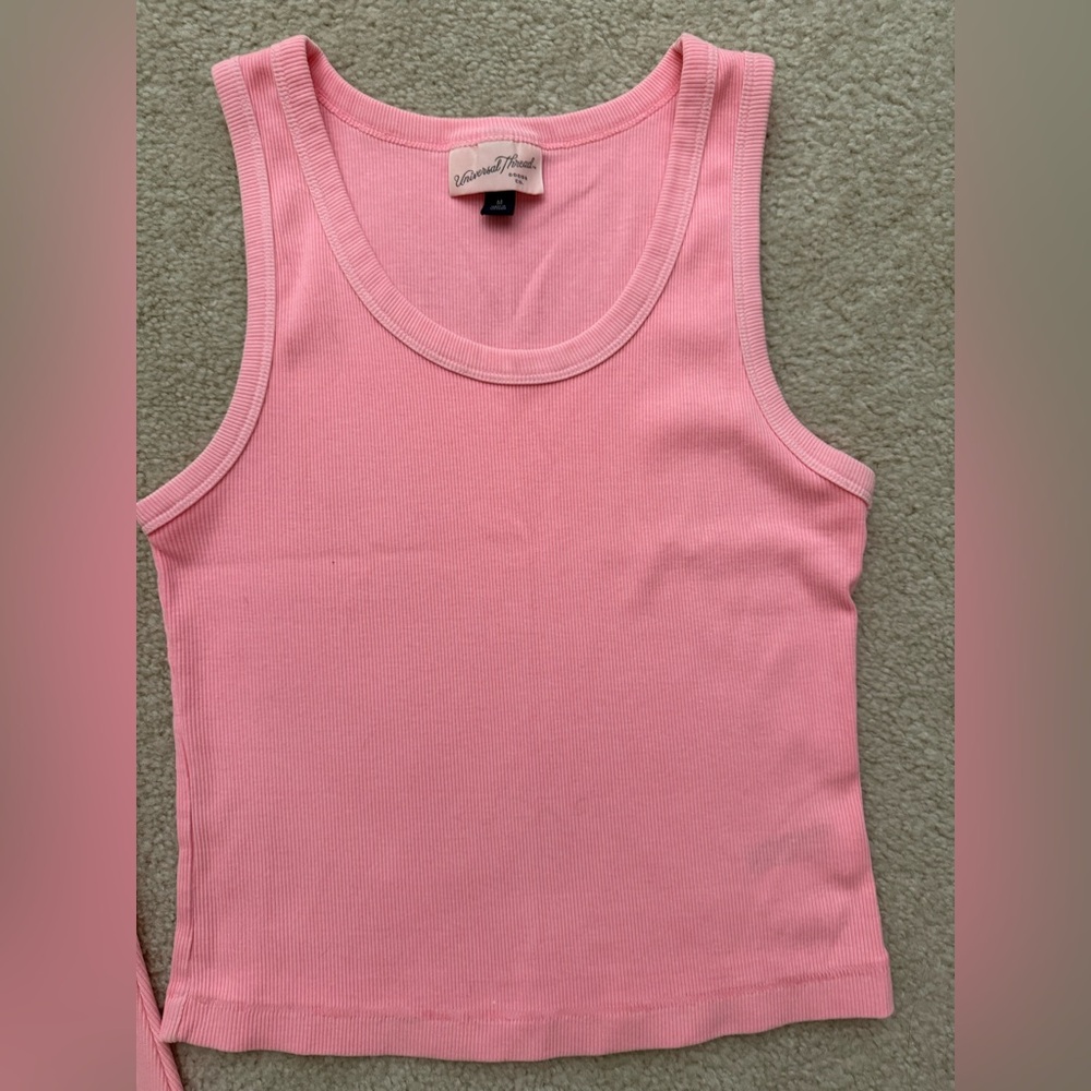Universal Thread Pink Ribbed Tank Top - Picture 3 of 5